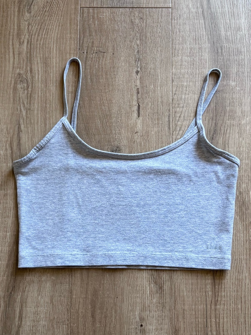 TNA Chill Karelis Cropped Tank in Grey